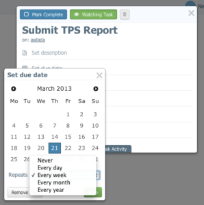 Recurring Tasks