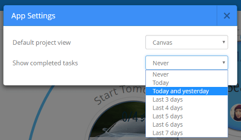 Completed Task visibility screenshot