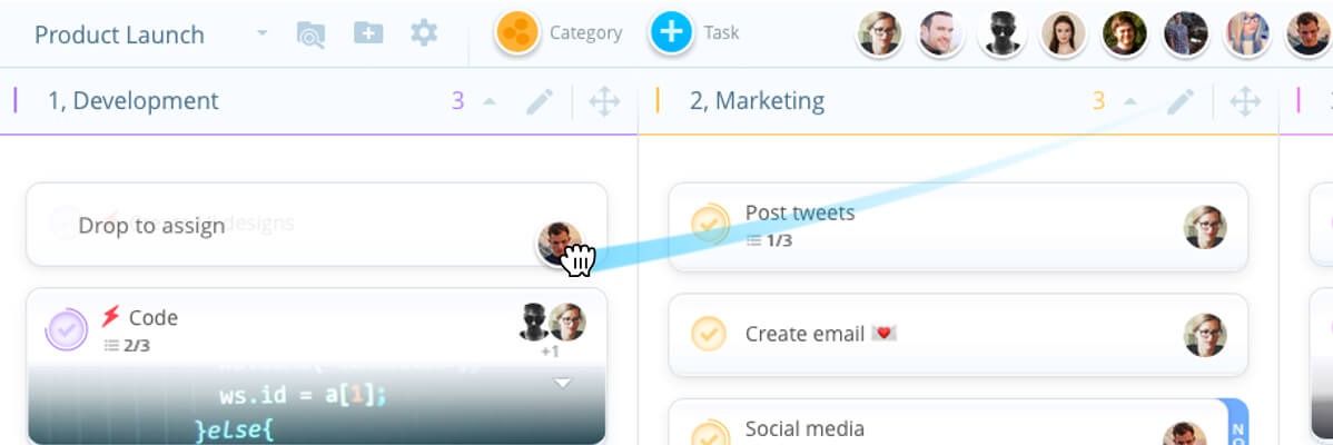 Delegate tasks with DropTask