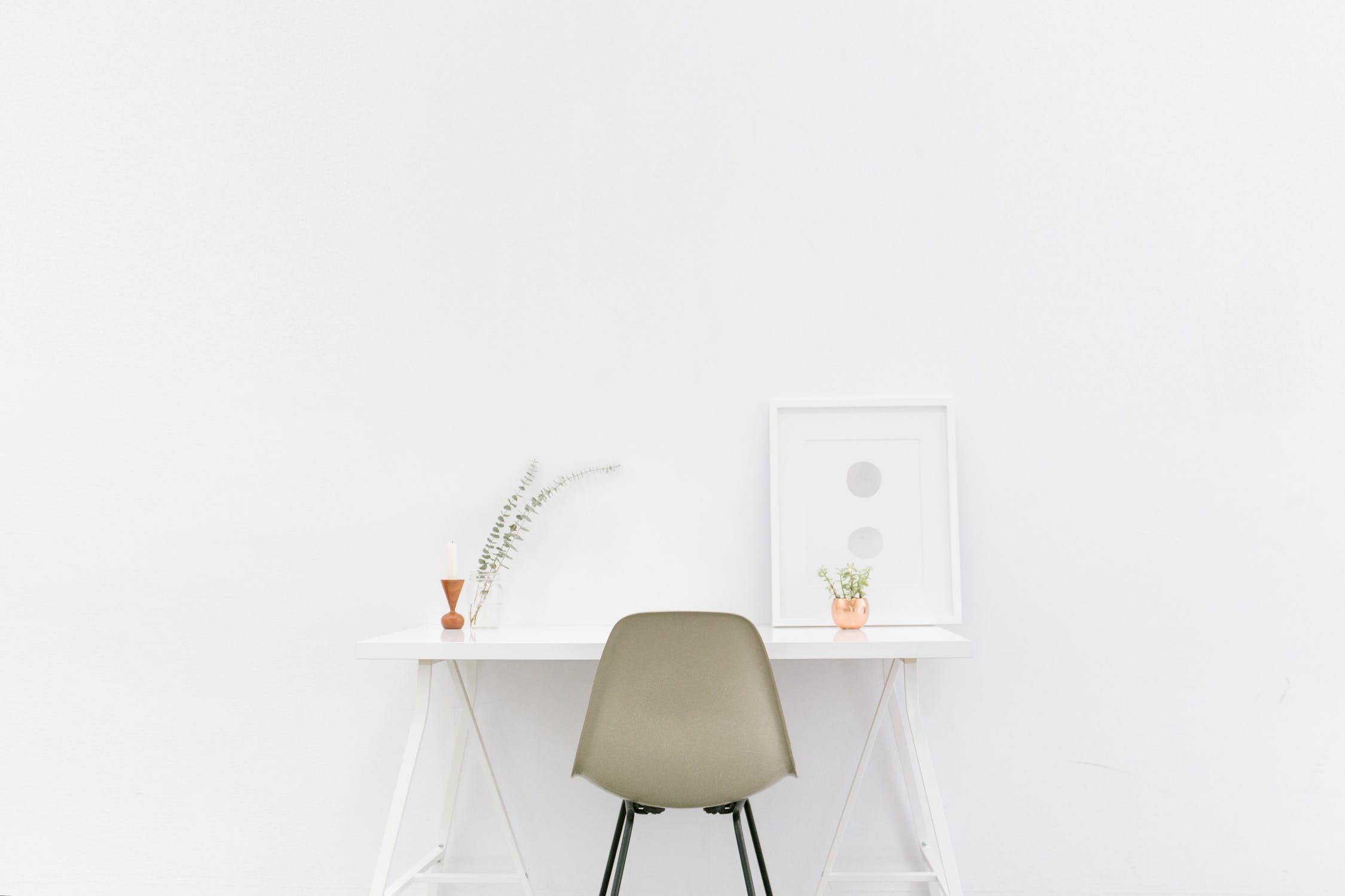 clear up your desk and workspace for a tidy and organized mind