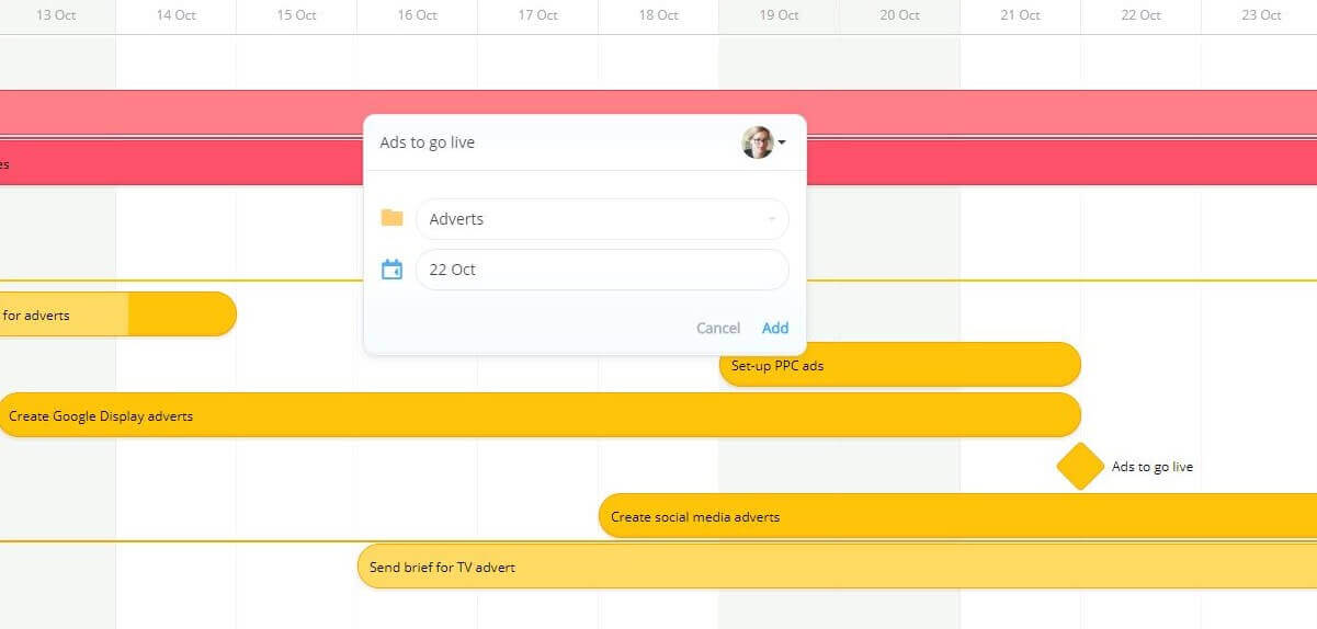 Adding milestones to Gantt Timeline