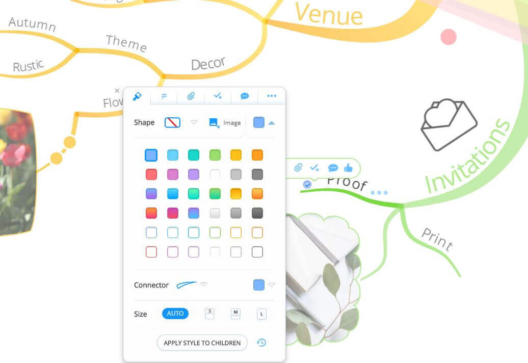 mind map branch editor
