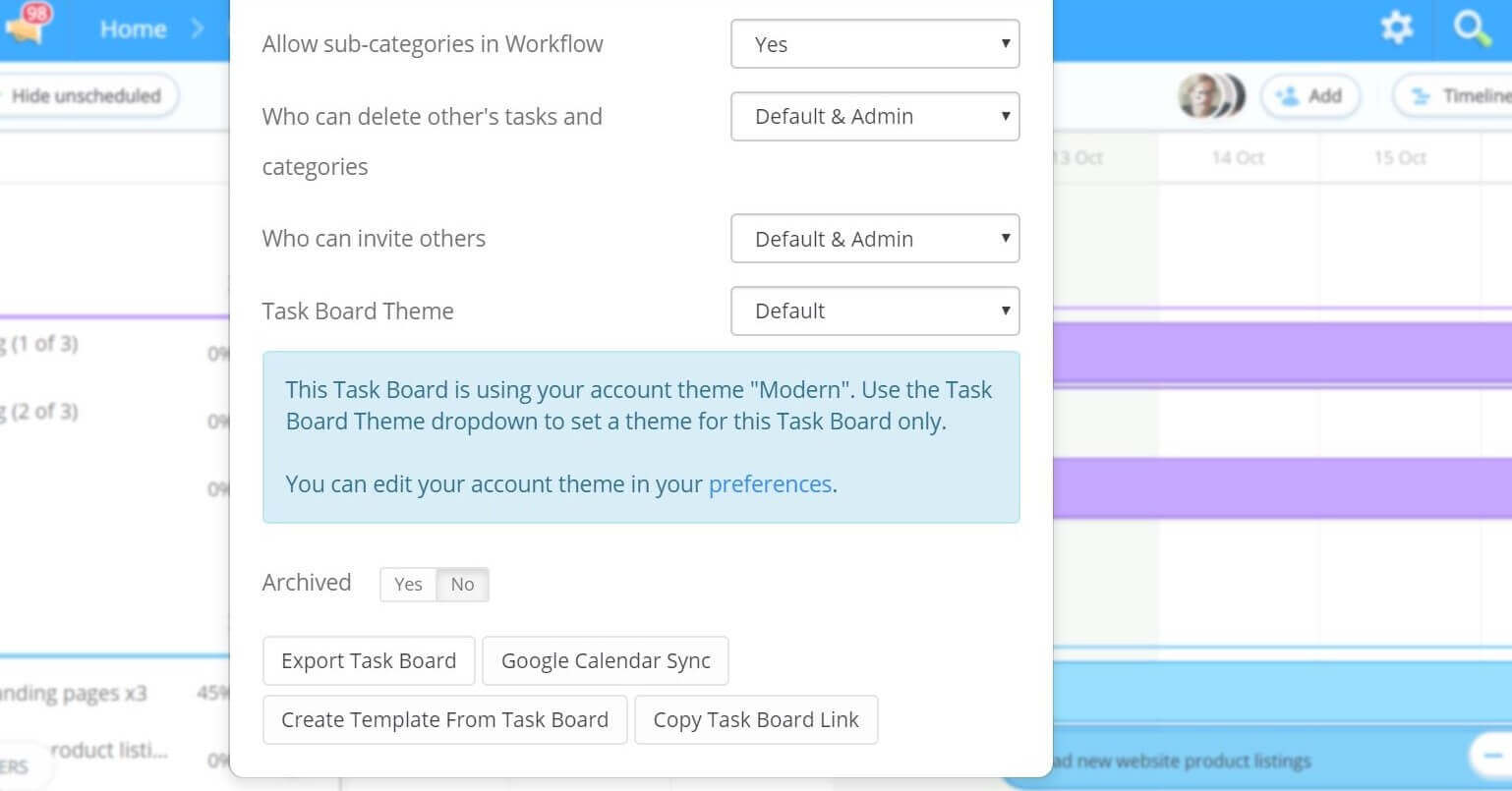 Export your Gantt Timelines