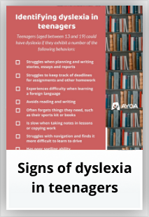 Identifying dyslexia in teenagers