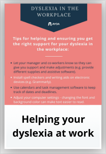 Tips for helping your dyslexia at work