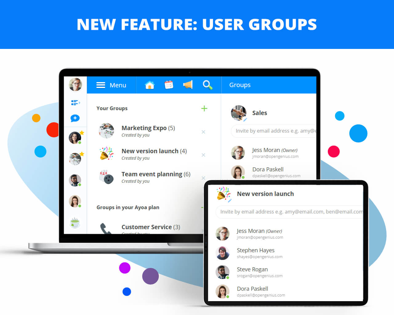 Ayoa | Organize teams and departments with User Groups in Ayoa!