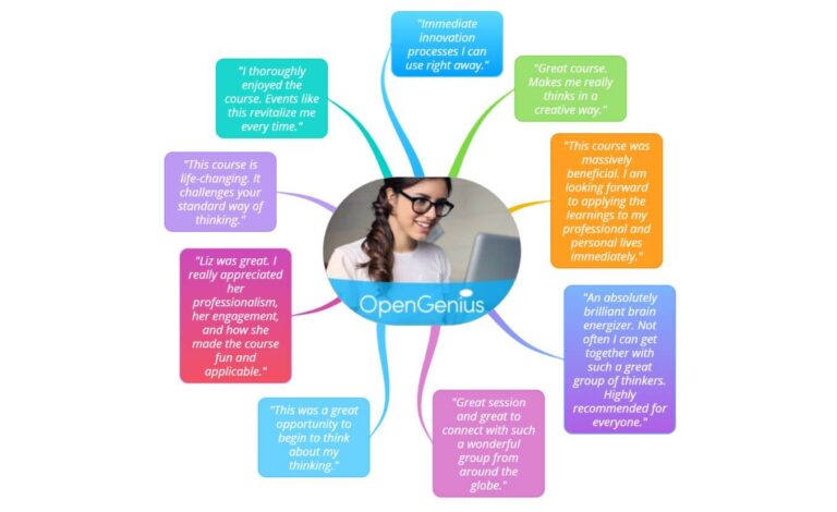 “An absolutely brilliant brain energizer”. Discover OpenGenius’ Online Innovative Thinking Masterclass image