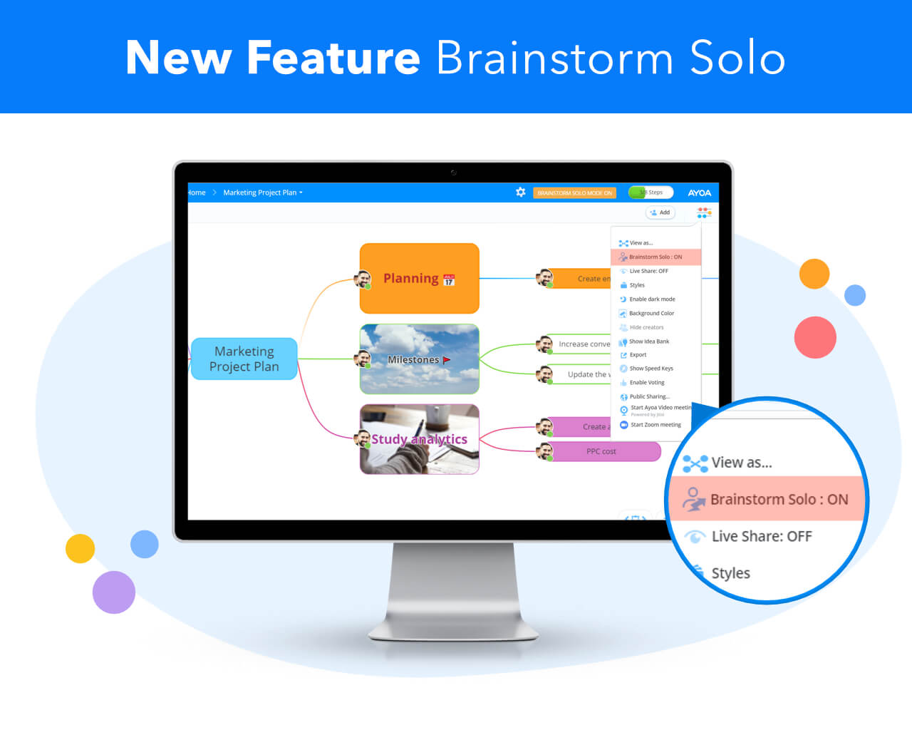 Ayoa | Combat ‘groupthink’ with brand new brainstorm solo mode in Ayoa!