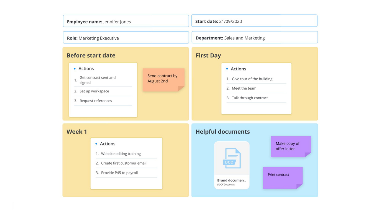 Ayoa | Employee Onboarding template