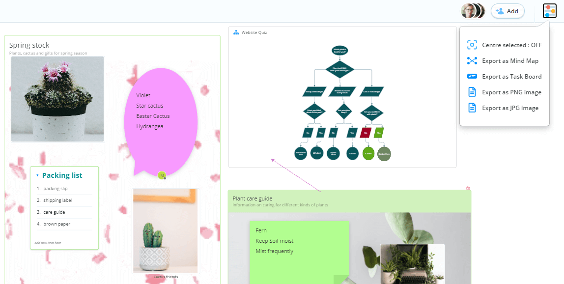 Ayoa whiteboards exporting