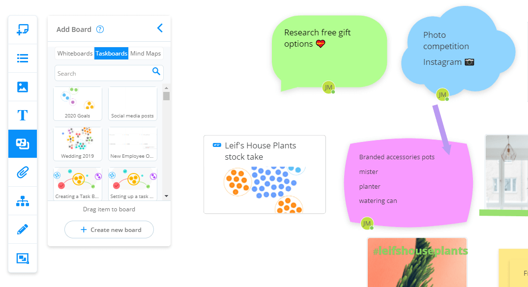 Ayoa task boards in whiteboards