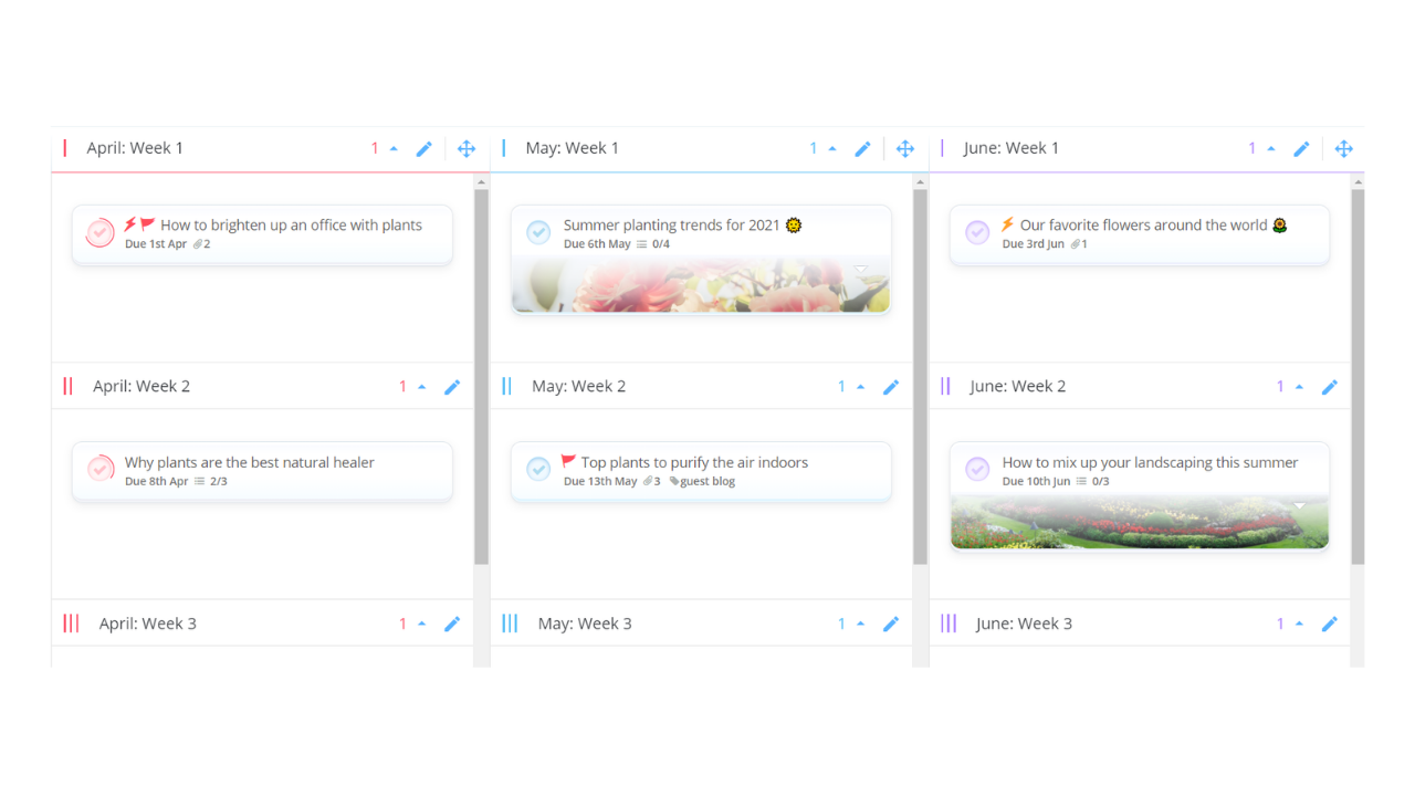 Ayoa | Content Calendar template