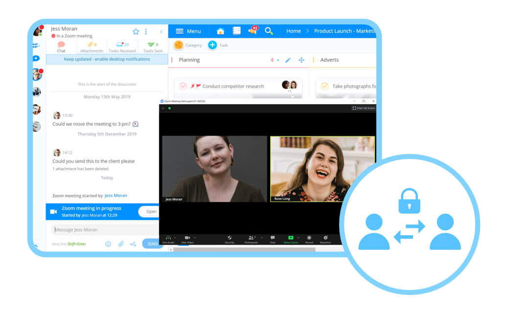 Online chat and video