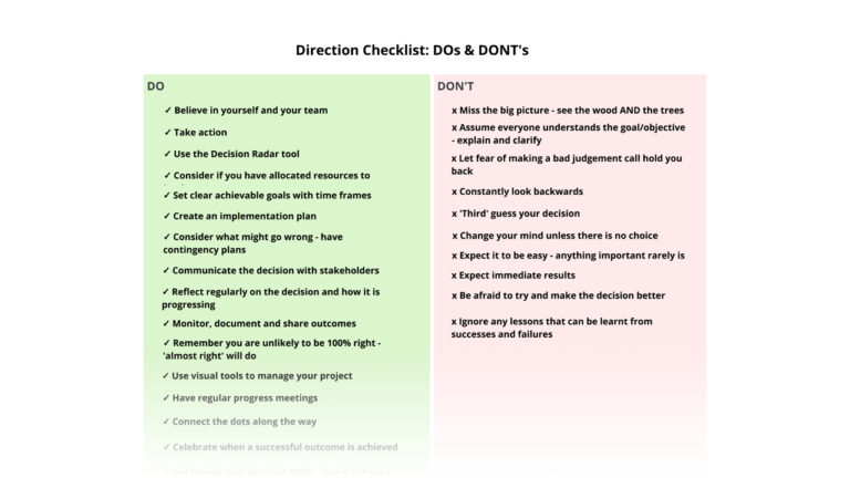 Direction Checklist: DOs and DON’Ts template image