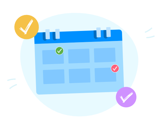 A calendar which shows the deadlines you can meet with ayoa