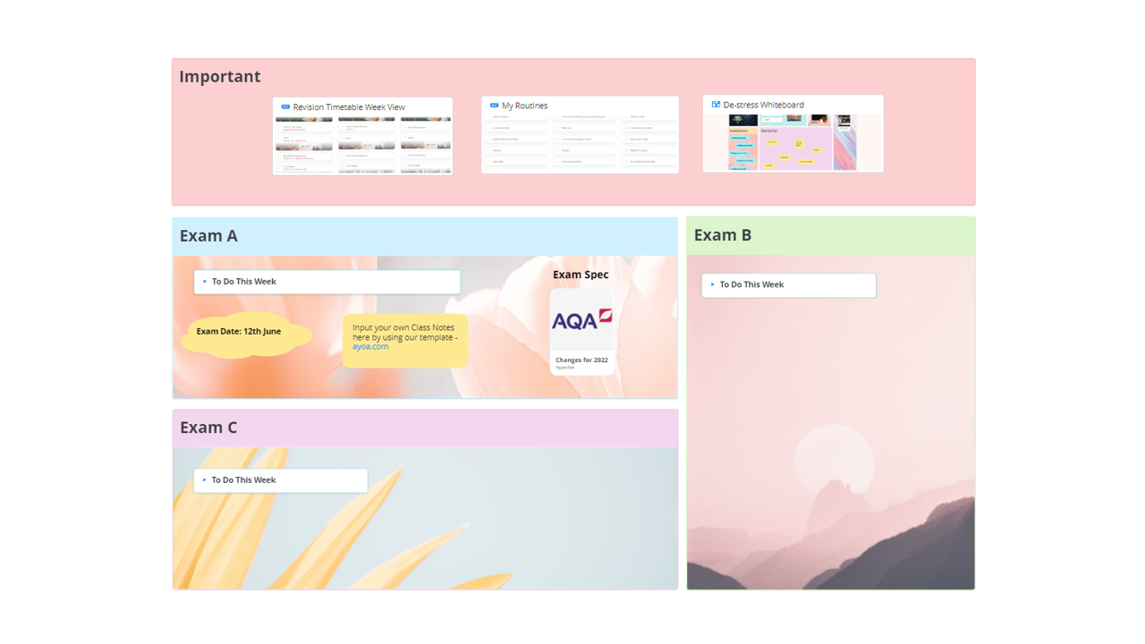 Ayoa | Revision Homebase Template
